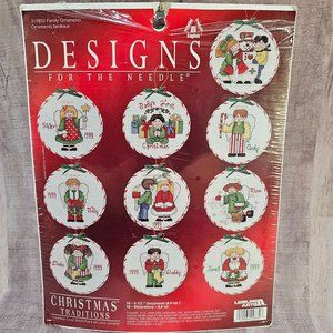 Designs For The Needle Christmas Traditions Cross Stitch Ornaments Kit *READ*